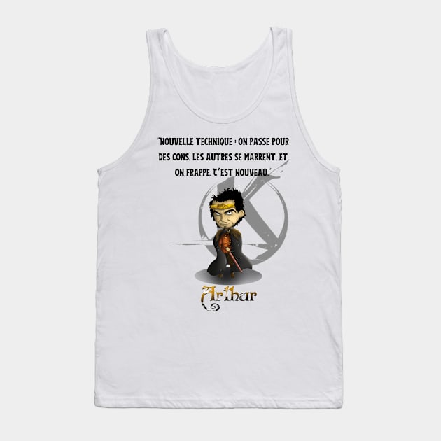 New technique: we pass for idiots, the others laugh, and we hit. It's new. Tank Top by Panthox